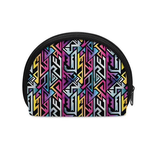 Colorful Geometric Tribal Pattern Print Coin Purse