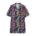 Colorful Geometric Tribal Pattern Print Cotton Hawaiian Shirt