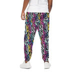 Colorful Geometric Tribal Pattern Print Cotton Pants