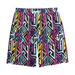 Colorful Geometric Tribal Pattern Print Cotton Shorts