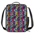 Colorful Geometric Tribal Pattern Print Crossbody Lunch Bag