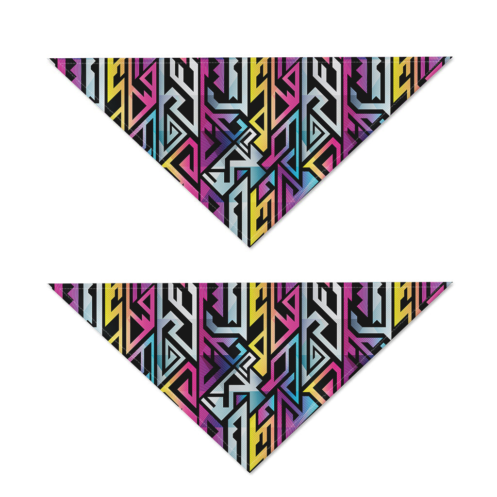 Colorful Geometric Tribal Pattern Print Dog Bandana