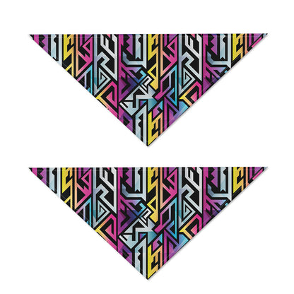Colorful Geometric Tribal Pattern Print Dog Bandana