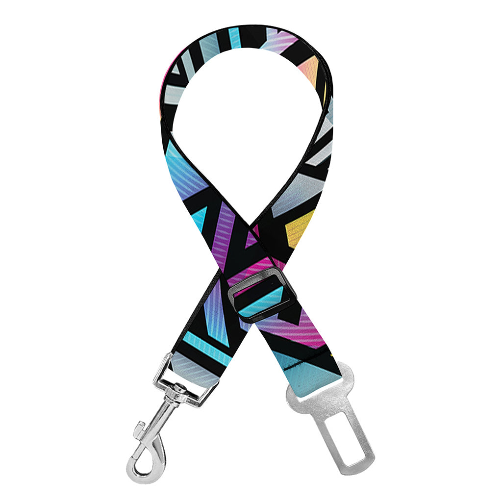 Colorful Geometric Tribal Pattern Print Dog Seat Belt