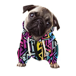 Colorful Geometric Tribal Pattern Print Dog Zip Up Hoodie