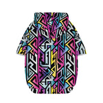 Colorful Geometric Tribal Pattern Print Dog Zip Up Hoodie