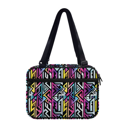 Colorful Geometric Tribal Pattern Print Double Strap Bible Bag