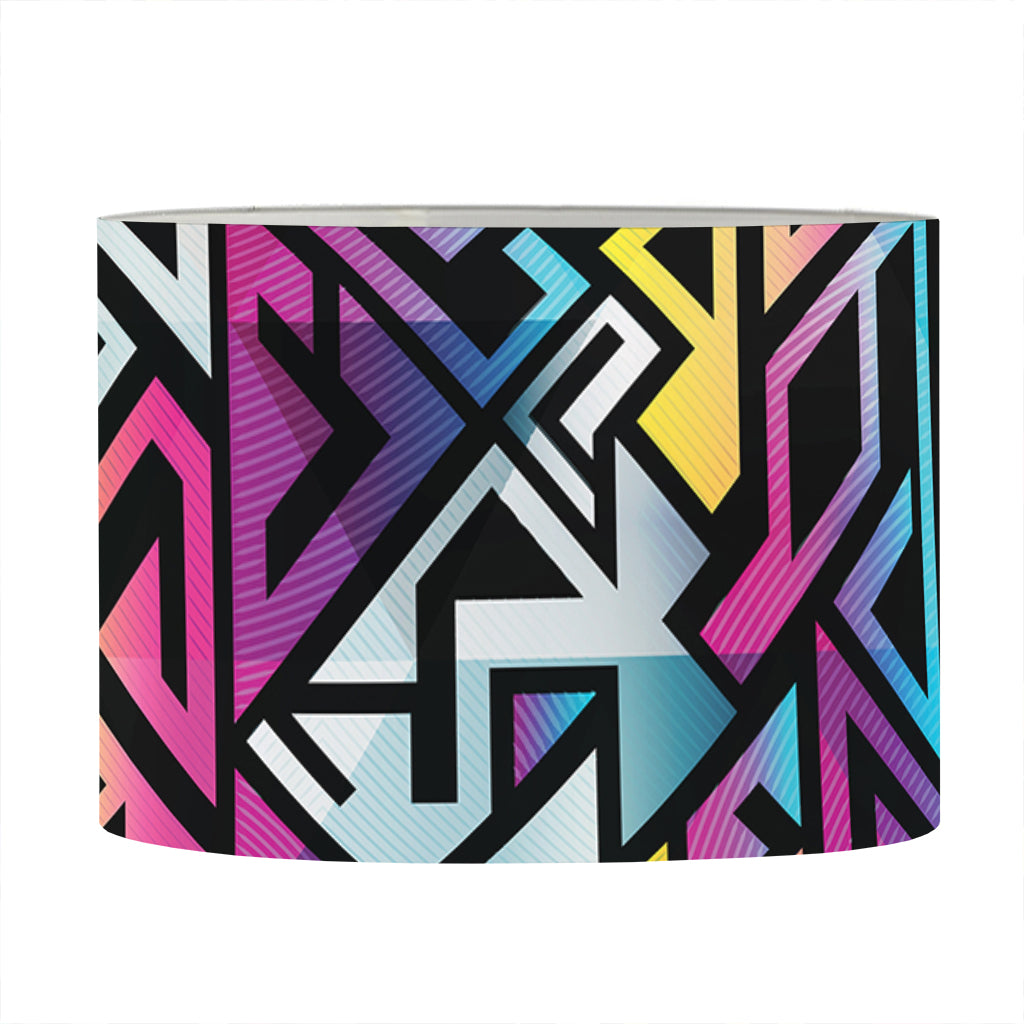 Colorful Geometric Tribal Pattern Print Drum Lamp Shade
