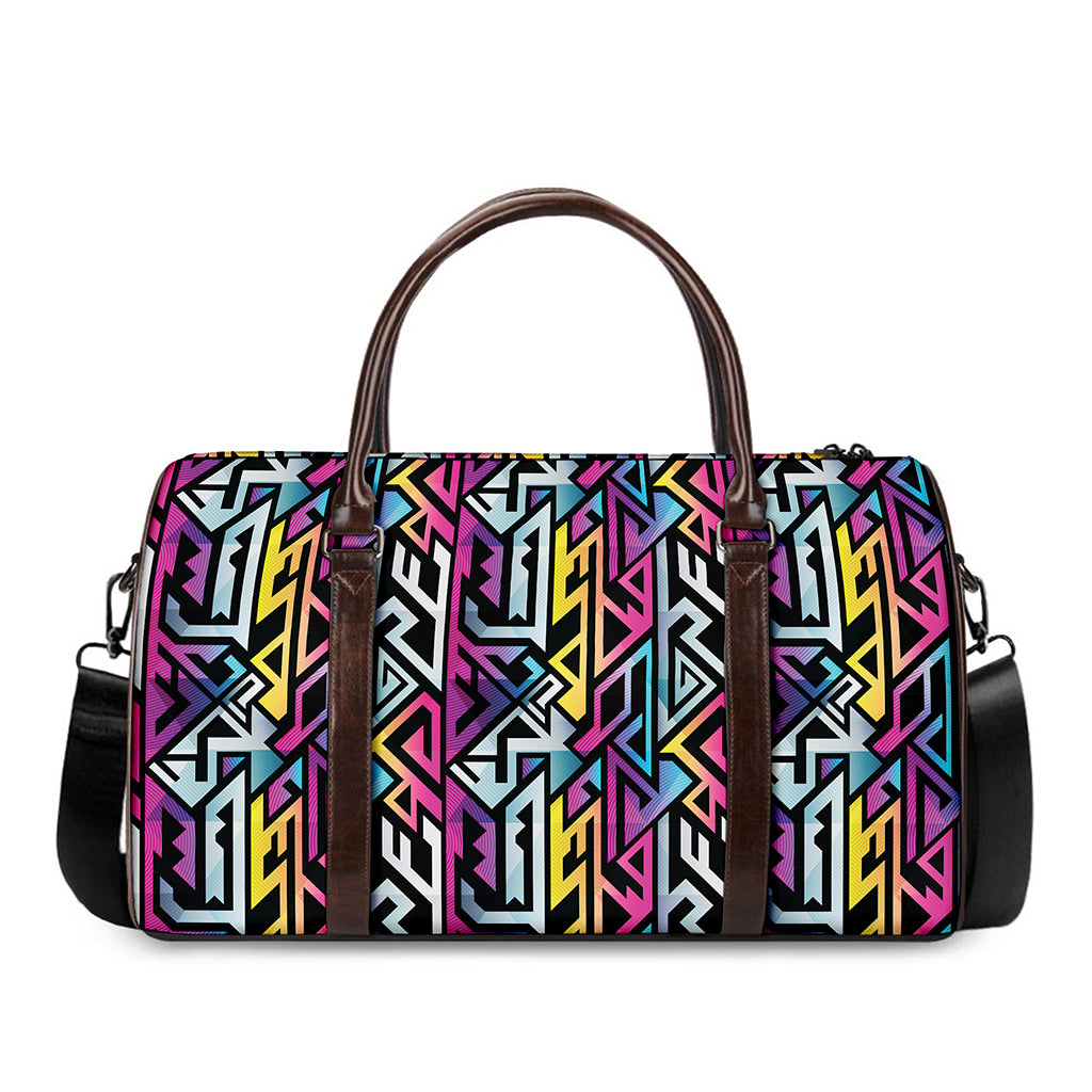 Colorful Geometric Tribal Pattern Print Duffle Bag