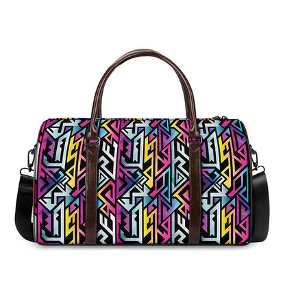 Colorful Geometric Tribal Pattern Print Duffle Bag