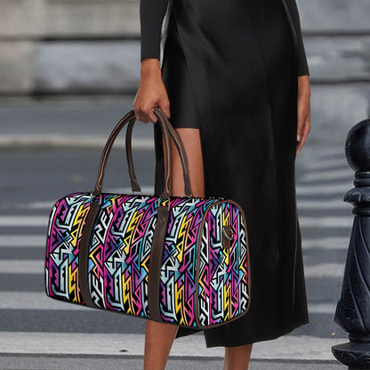 Colorful Geometric Tribal Pattern Print Duffle Bag