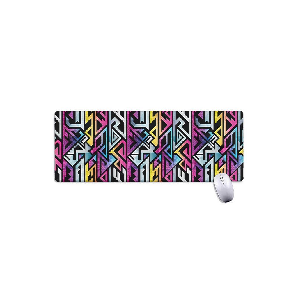 Colorful Geometric Tribal Pattern Print Extended Mouse Pad
