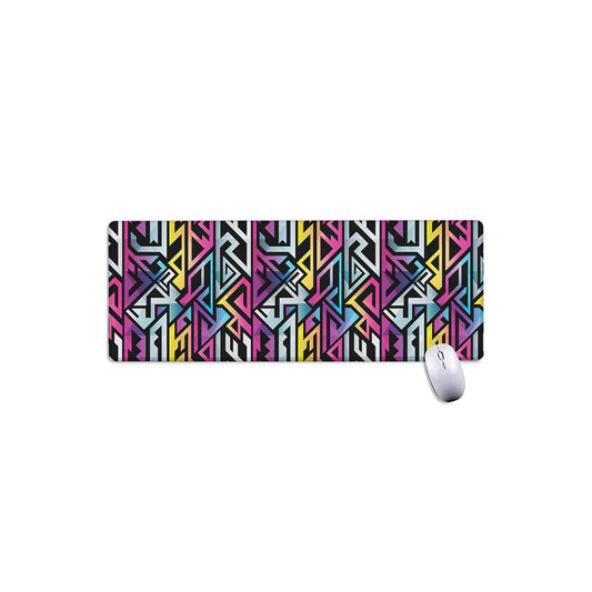 Colorful Geometric Tribal Pattern Print Extended Mouse Pad