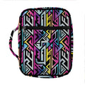 Colorful Geometric Tribal Pattern Print Front Pocket Bible Bag