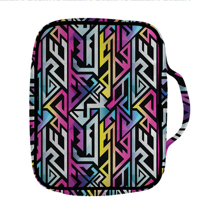Colorful Geometric Tribal Pattern Print Front Pocket Bible Bag