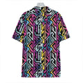Colorful Geometric Tribal Pattern Print Hawaiian Shirt