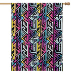 Colorful Geometric Tribal Pattern Print House Flag