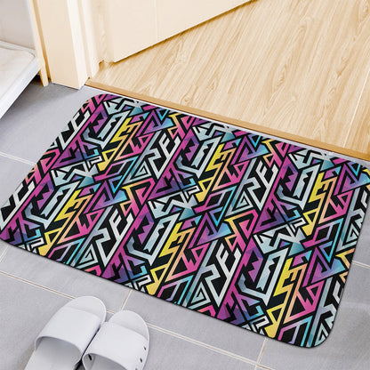 Colorful Geometric Tribal Pattern Print Indoor Door Mat