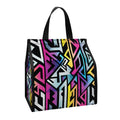Colorful Geometric Tribal Pattern Print Insulated Lunch Tote