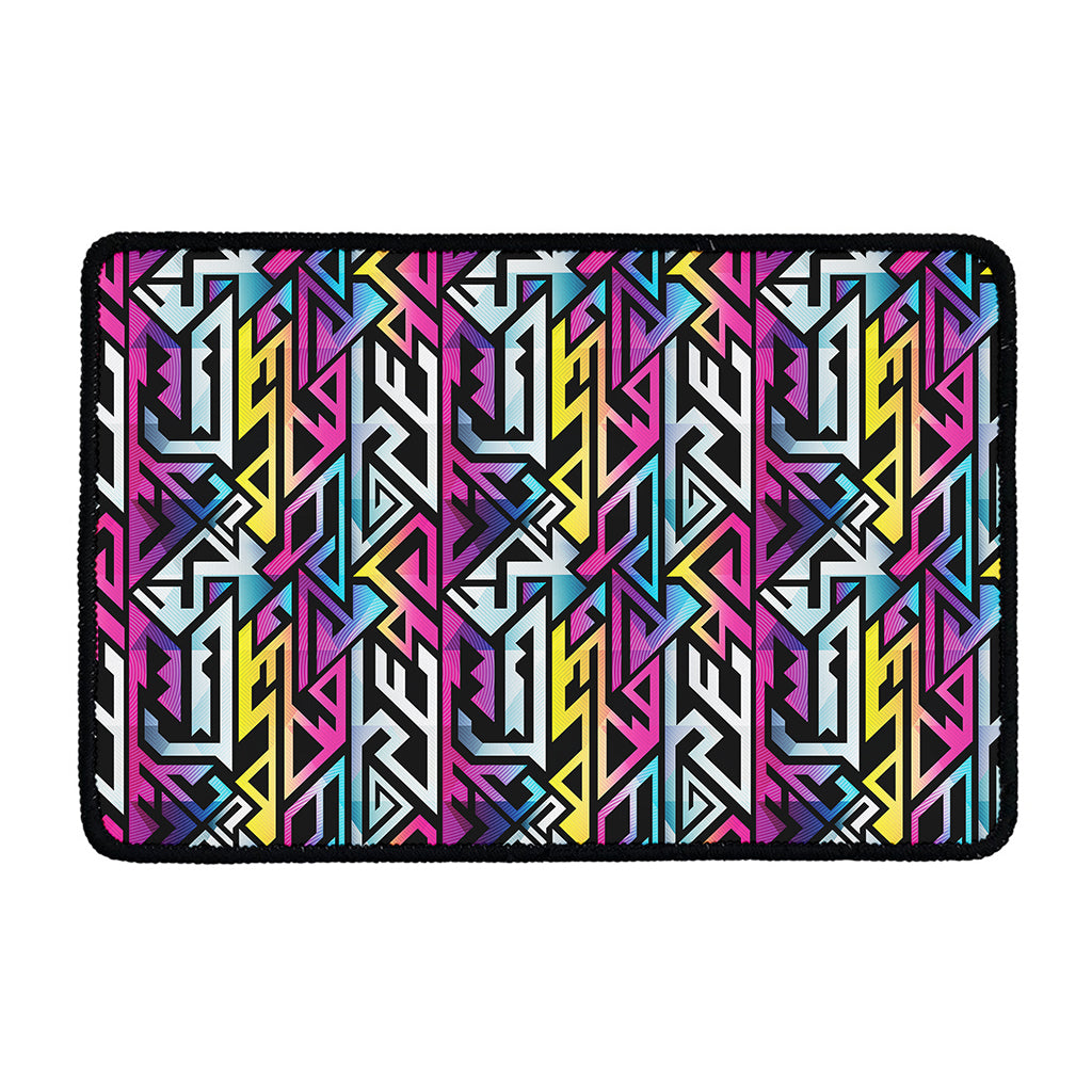 Colorful Geometric Tribal Pattern Print Kitchen Mat