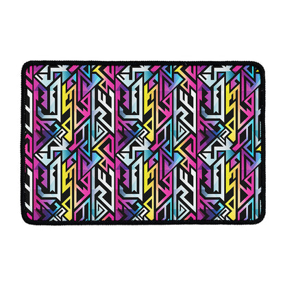 Colorful Geometric Tribal Pattern Print Kitchen Mat
