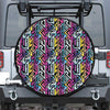 Colorful Geometric Tribal Pattern Print Leather Spare Tire Cover