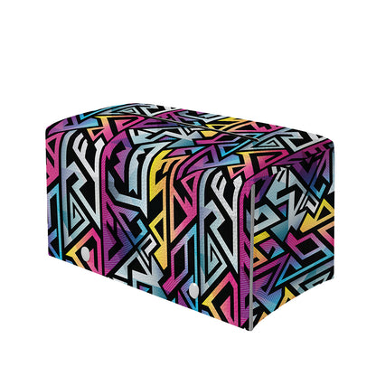 Colorful Geometric Tribal Pattern Print Leather Tissue Box Cover