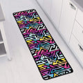 Colorful Geometric Tribal Pattern Print Long Kitchen Mat