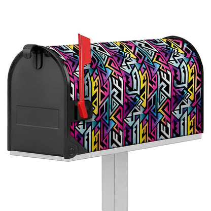 Colorful Geometric Tribal Pattern Print Mailbox Cover