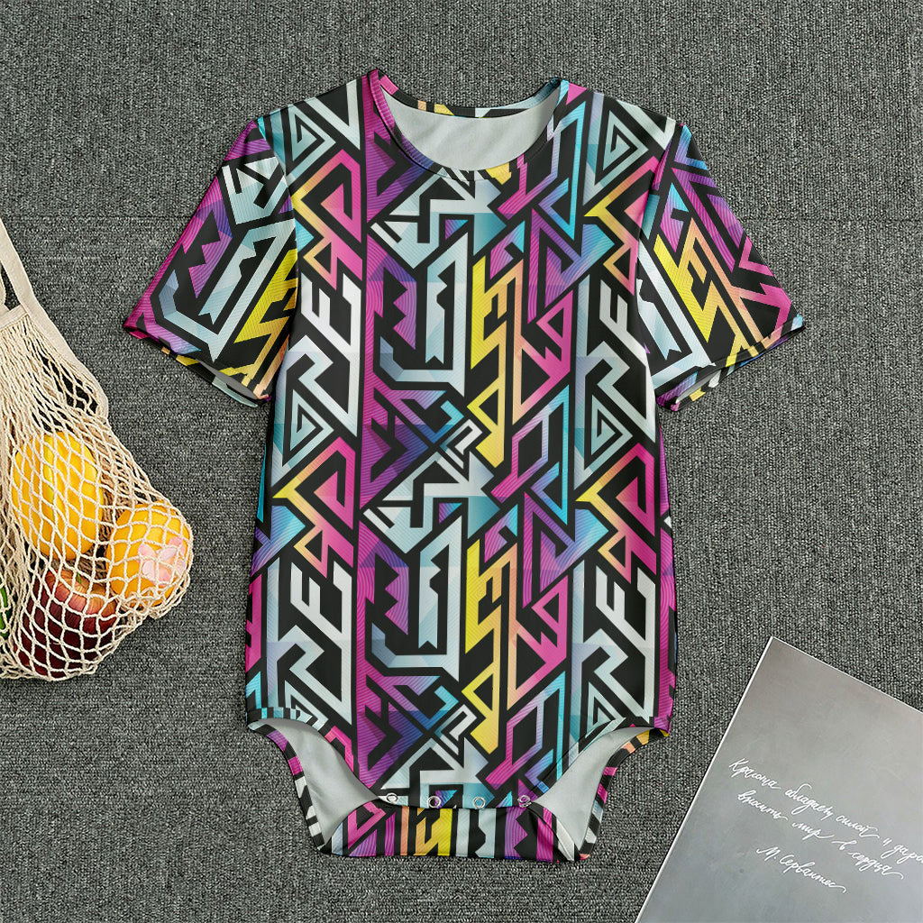 Colorful Geometric Tribal Pattern Print Men's Bodysuit