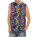 Colorful Geometric Tribal Pattern Print Men's Fitness Tank Top
