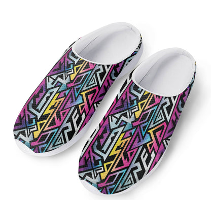 Colorful Geometric Tribal Pattern Print Mesh Casual Shoes