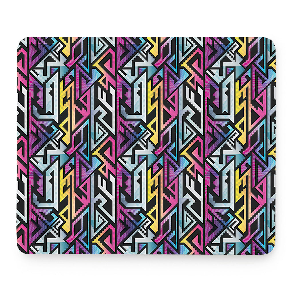Colorful Geometric Tribal Pattern Print Mouse Pad