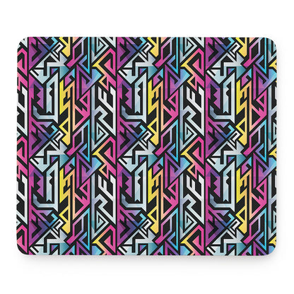 Colorful Geometric Tribal Pattern Print Mouse Pad