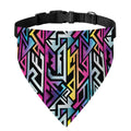 Colorful Geometric Tribal Pattern Print Over The Collar Dog Bandana