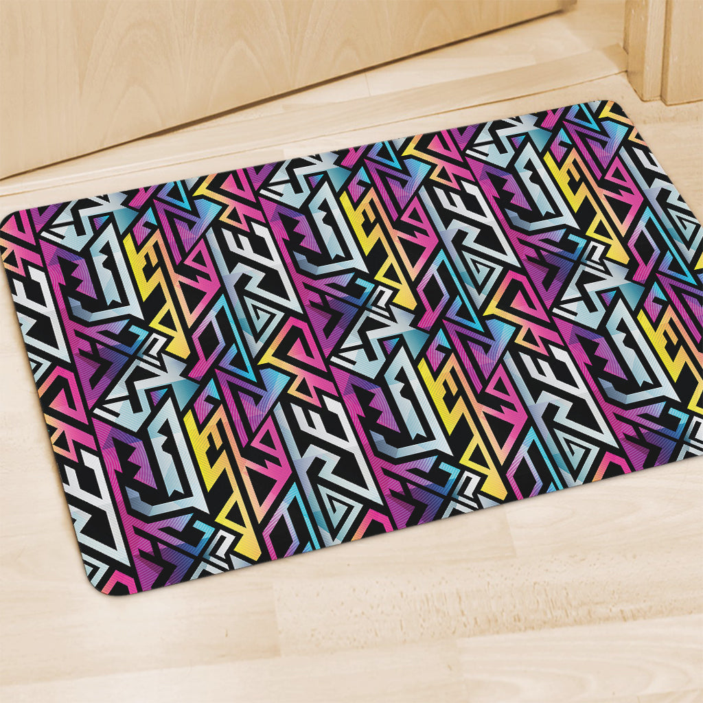 Colorful Geometric Tribal Pattern Print Polyester Doormat