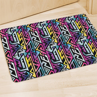 Colorful Geometric Tribal Pattern Print Polyester Doormat