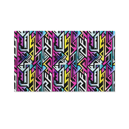 Colorful Geometric Tribal Pattern Print Polyester Flag