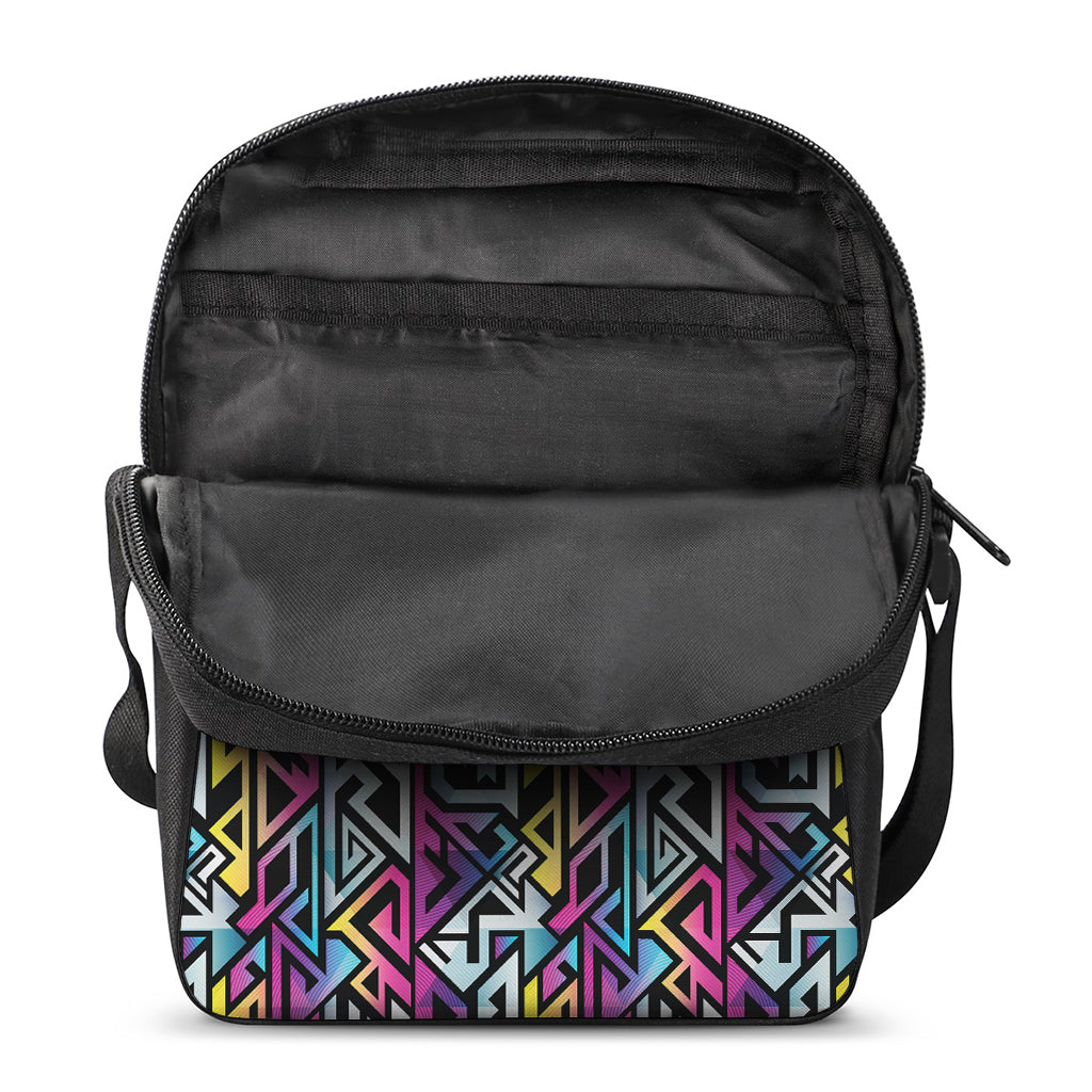 Colorful Geometric Tribal Pattern Print Rectangular Crossbody Bag