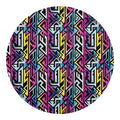 Colorful Geometric Tribal Pattern Print Round Blanket
