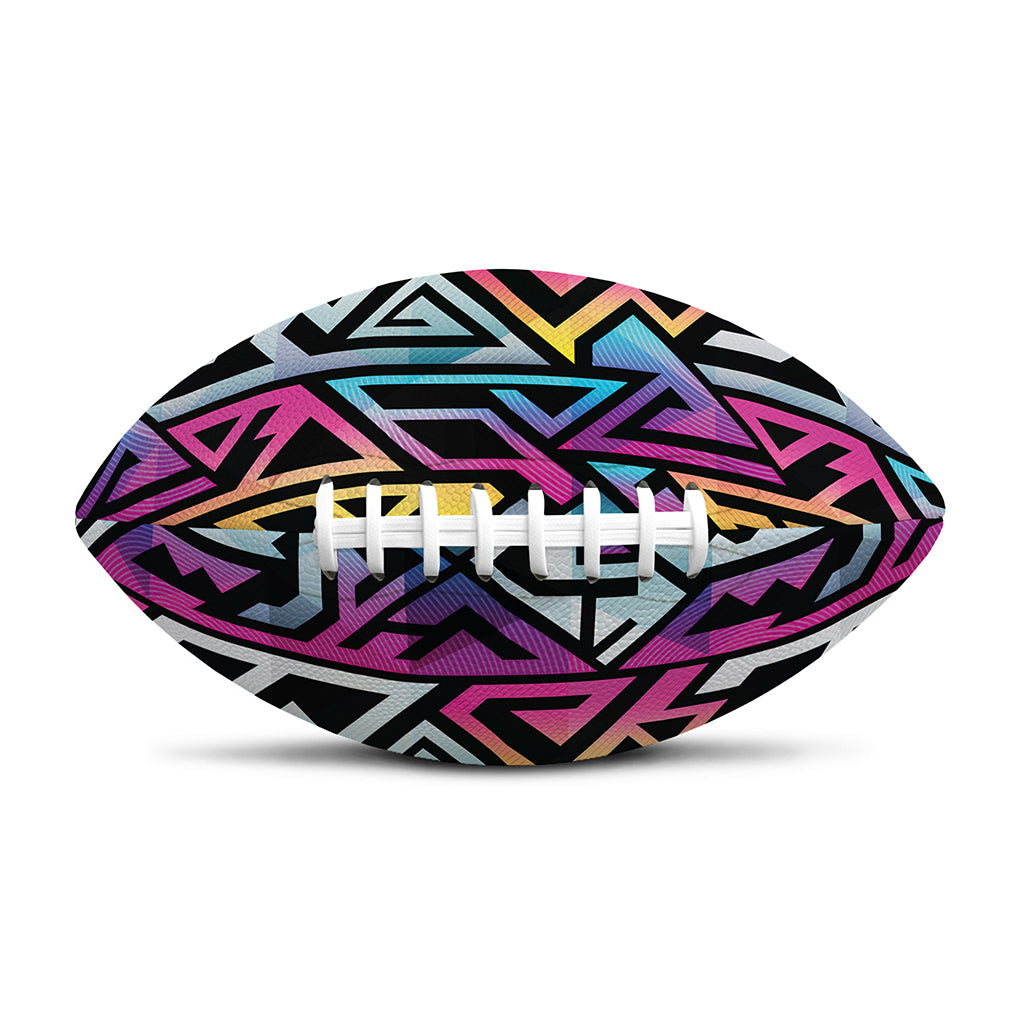 Colorful Geometric Tribal Pattern Print Rugby Ball
