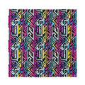 Colorful Geometric Tribal Pattern Print Silk Bandana