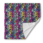 Colorful Geometric Tribal Pattern Print Silk Bandana