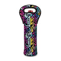 Colorful Geometric Tribal Pattern Print Single Neoprene Wine Tote