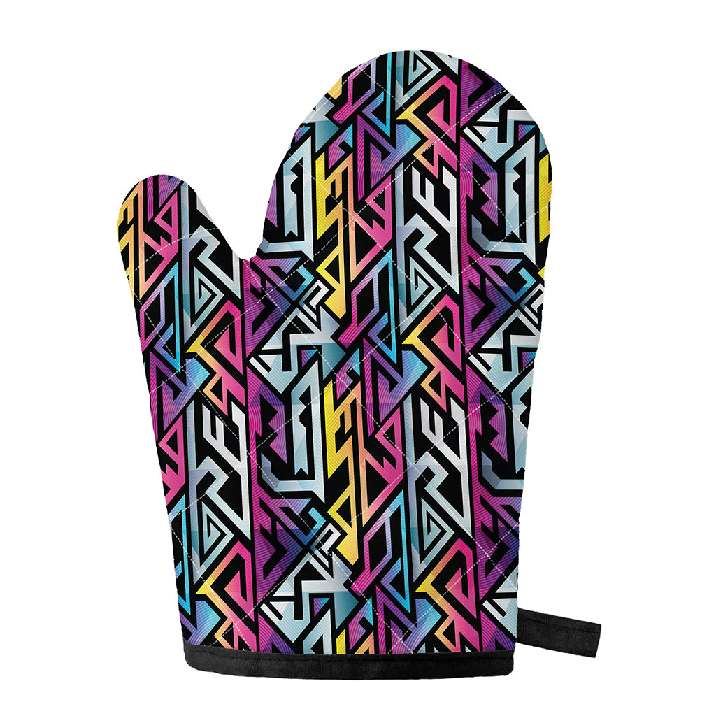 Colorful Geometric Tribal Pattern Print Single Oven Mitt