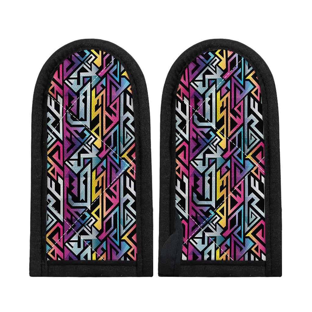 Colorful Geometric Tribal Pattern Print Skillet Handle Cover