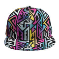 Colorful Geometric Tribal Pattern Print Snapback Cap