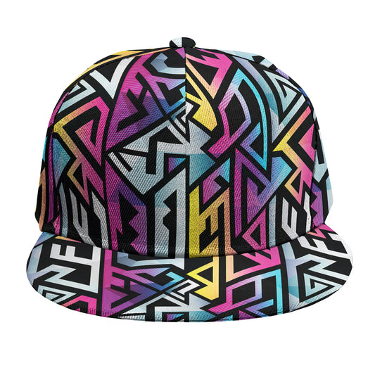 Colorful Geometric Tribal Pattern Print Snapback Cap