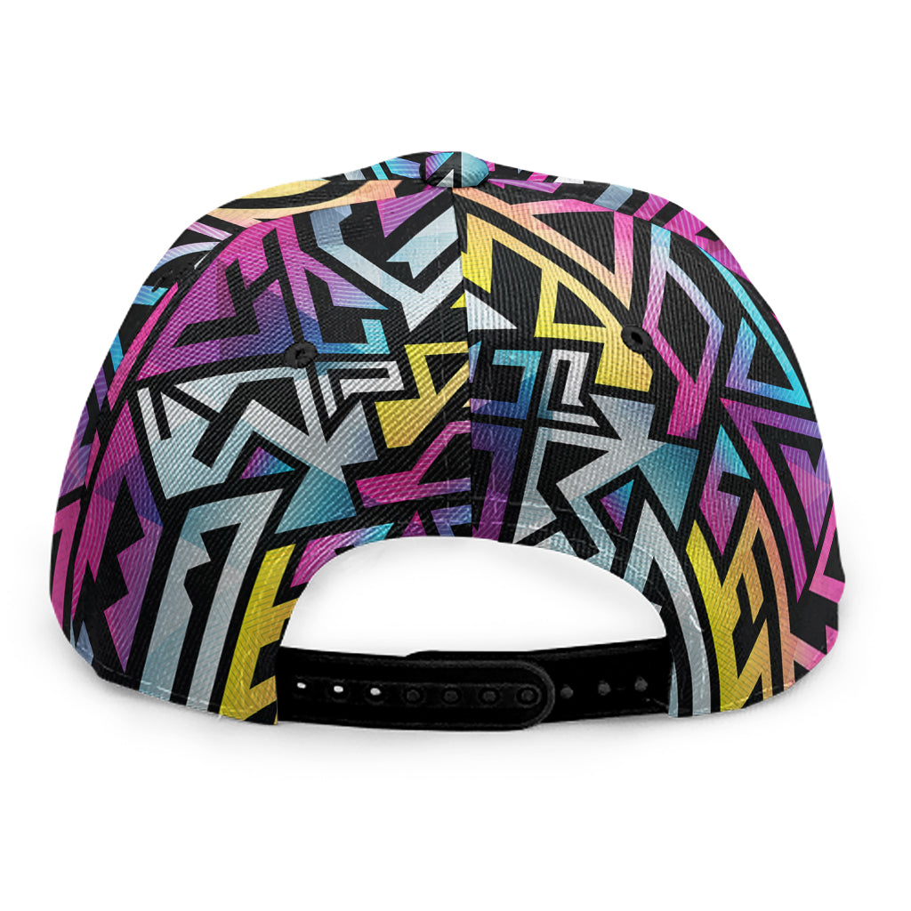 Colorful Geometric Tribal Pattern Print Snapback Cap