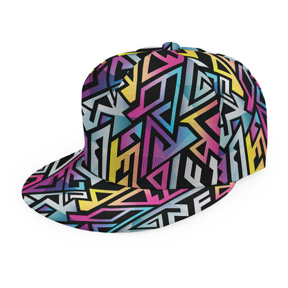 Colorful Geometric Tribal Pattern Print Snapback Cap